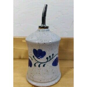 Vtg Great Bay Pottery USA Handmade Ceramic Oil 6" Bottle Never Used!